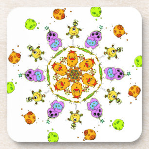 cute monsters coaster