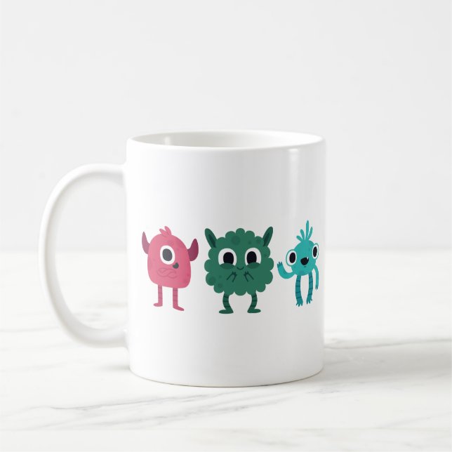 Cute Monsters Coffee Mug (Left)