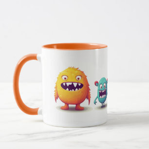 Cute Monsters Orange Mug