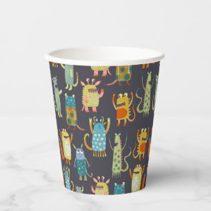 Cute Monsters Paper Cups