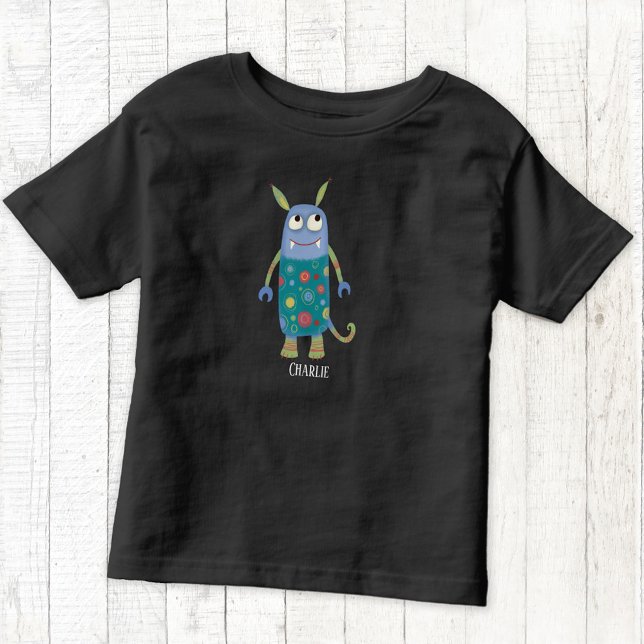 Cute Monsters Personalised Toddler T-Shirt (Cute monsters personalized name t-shirt)