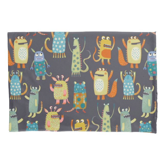 Cute Monsters Pillowcase (Front-Left)