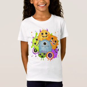 Cute Monsters Watercolor Kids T-Shirt
