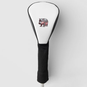 Cute Moo-Deng Adorable Baby Hippo Moo Deng Tank To Golf Head Cover