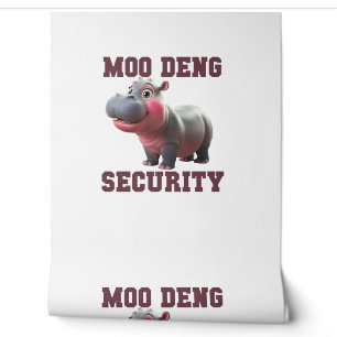 Cute MOO DENG SECURITY Dad Baby Hippo Papa Parent Wallpaper