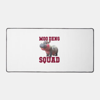 Cute MOO DENG SQUAD Baby Hippo Team Cheer Girls Te Desk Mat