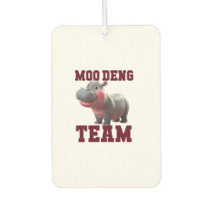 Cute MOO DENG TEAM Baby Hippo Squad Girls Besties Car Air Freshener