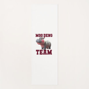 Cute MOO DENG TEAM Baby Hippo Squad Girls Besties Yoga Mat