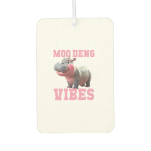 Cute MOO DENG VIBES Only Baby Hippo Kindergarten C Car Air Freshener