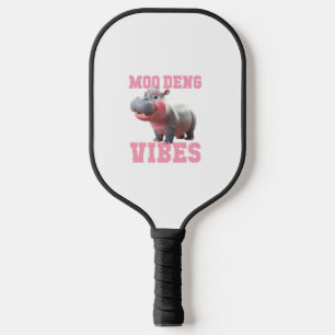 Cute MOO DENG VIBES Only Baby Hippo Kindergarten C Pickleball Paddle