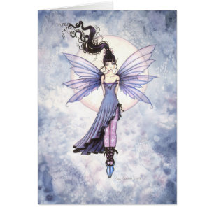 Cute Moon Fairy in Purple and Blue