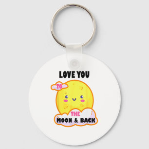 Cute Moon, Love You To The Moon And Back, Valentin Key Ring