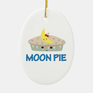 CUTE MOON PIE CERAMIC TREE DECORATION