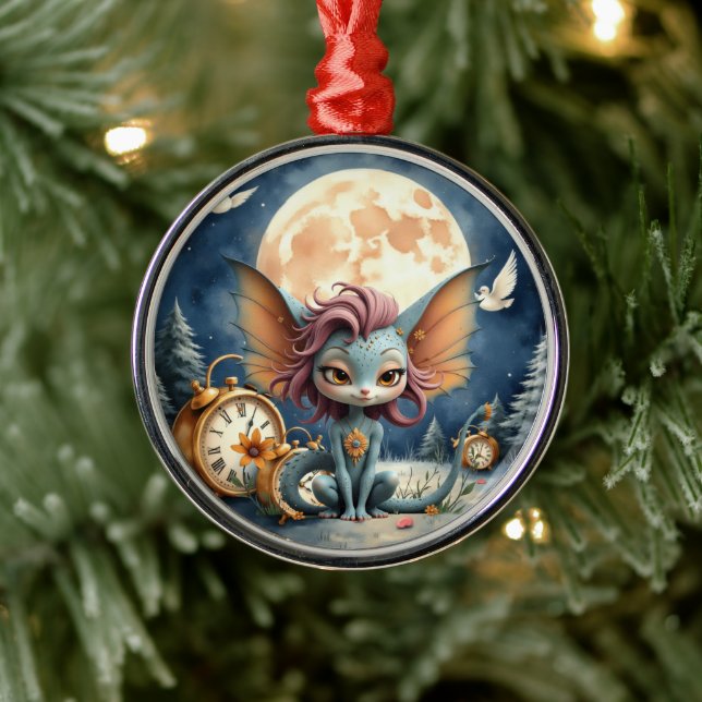 Cute Moonlit Fantasy Creature Metal Tree Decoration (Tree)