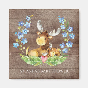 Cute Moose Baby Shower Favour  Magnet