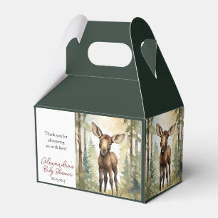 Cute Moose Baby Shower Gender Neutral  Favour Box