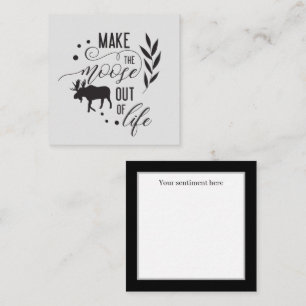 cute moose life encouragement add sentiment card