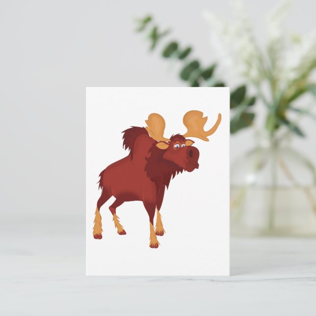 Cute Moose Postcard (Standing Front)