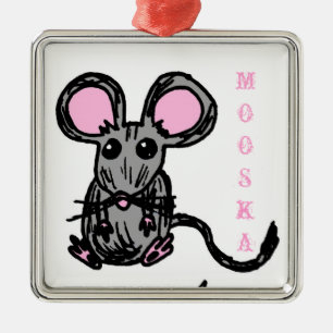 Cute Mooska Mouse Ornament