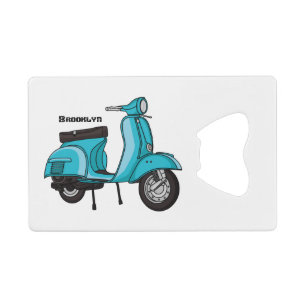 Cute moped motorcycle cartoon illustration