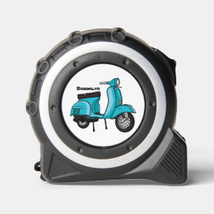 Cute moped motorcycle cartoon illustration 1