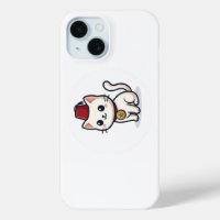 Cute Moroccan Kawaii Cat with Fez Sticker