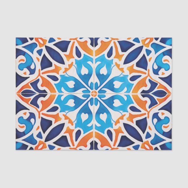 cute Moroccan tile pattern decoupage  Tissue Paper (Front)