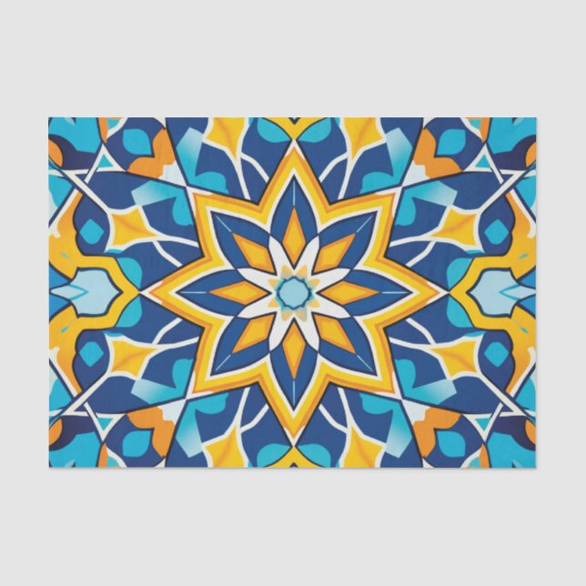 cute Moroccan tile pattern  Tissue Paper (Front)
