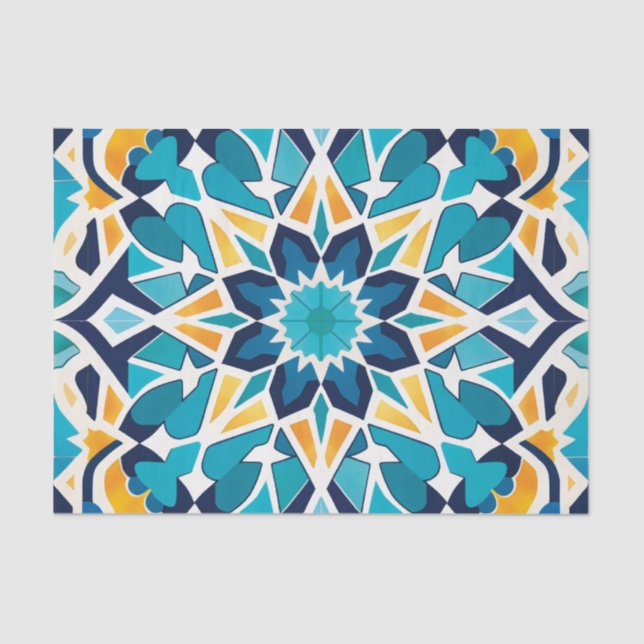 cute Moroccan tile pattern Tissue Paper (Front)