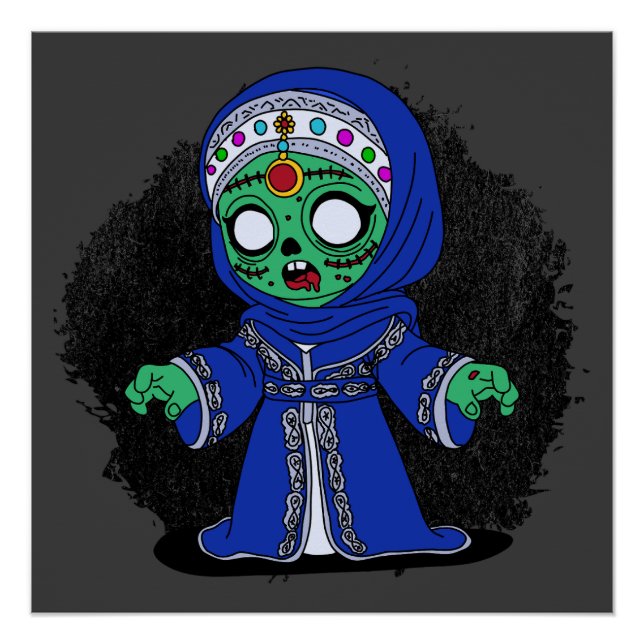 Cute Moroccan Zombie Poster (Front)