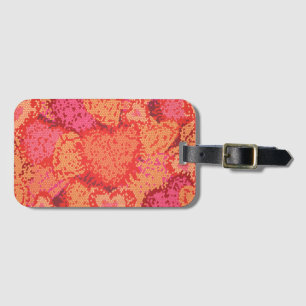 Cute mosaic hearts design luggage tag
