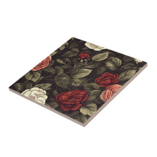 Cute Mosaic Rose Ceramic Tiles  For Stylish Entry