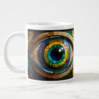 Cute Mosaic Stained Glass Eye design