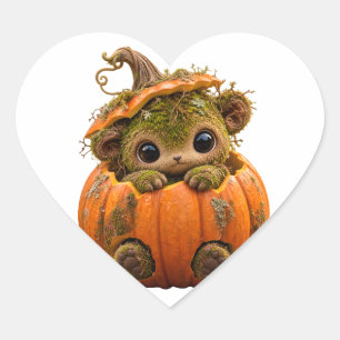 Cute Mossy Pumpkin Creature Sticker