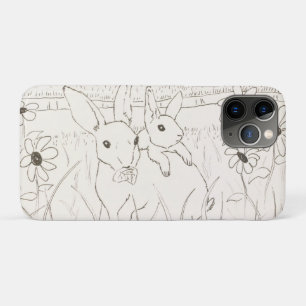 Cute Mother Baby Bunny Rabbits iPhone 11 Pro Case