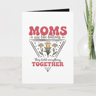 Cute Mother buttons add teat inside  Card