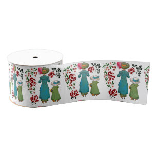 Cute Mother's Day Floral Red Roses Crafts Grosgrain Ribbon