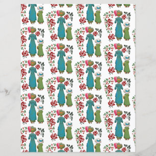 Cute Mother's Day Floral Red Roses Scrapbook Paper