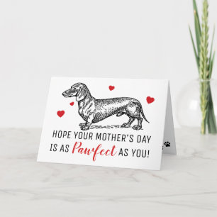 Cute Mother's Day From the Dog   Dachshund Card