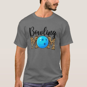 Cute Mother's Day Leopard Bowling Mum Mummy Women T-Shirt