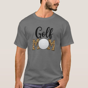 Cute Mother's Day Leopard Golf Mum Mummy Women T-Shirt