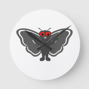Cute Mothman Round Clock