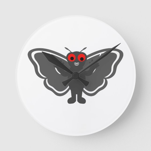Cute Mothman Round Clock (Front)
