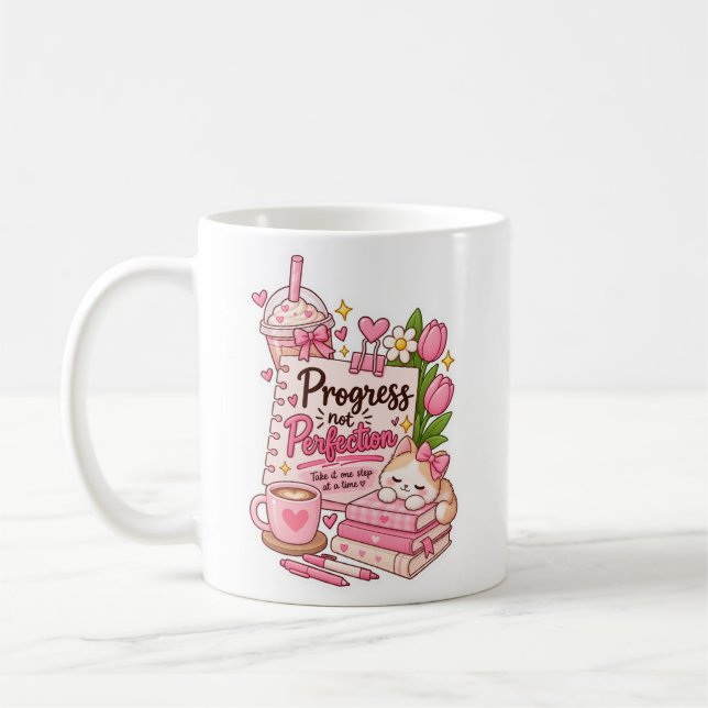 Cute Motivational Coffee Mug  (Left)