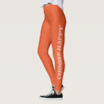 Cute Motivational Inspirational Quote Pink Orange Leggings<br><div class="desc">These bright orange leggings feature the uplifting phrase "CHOOSE HAPPY" printed boldly down the leg in a retro block font. Perfect for workouts, lounging, or everyday errands, this product is a fun and energising piece for anyone who loves positive vibes. Great for teens, women, or anyone into feel-good lifestyle fashion....</div>