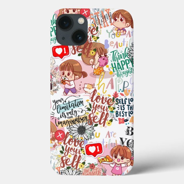 Cute Motivational – Positive Quote Kawaii  Case-Mate iPhone Case (Back)
