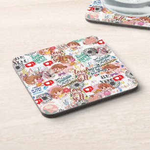 Cute Motivational – Positive Quote Kawaii  Coaster