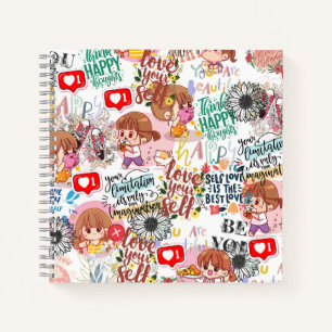 Cute Motivational – Positive Quote Kawaii Notebook