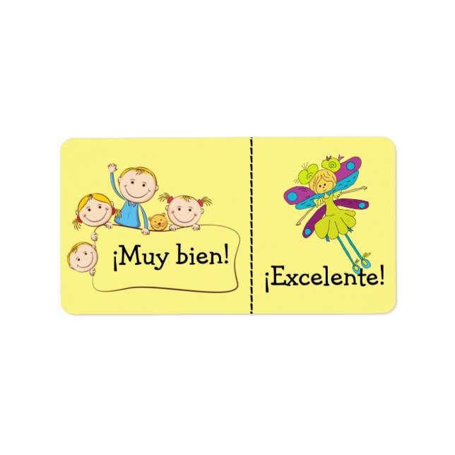 Cute motivational stickers for students in Spanish (Front)