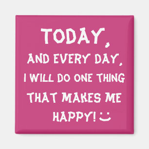 Cute Motivational Words Print Magnet